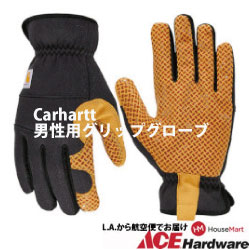 Carhartt 男性用グリップグローブ ブラック＆イエロー Lサイズ (GD0824MBLKBLY-L)