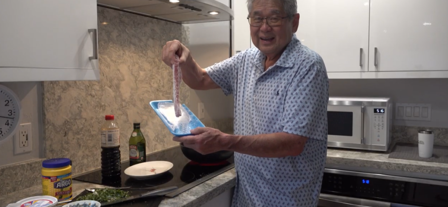 らっきょうと香菜を揚げマグロ,Chef Derek Hawaii BigIsland