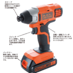 インパクトドライバー /厚い木材をパワフルにネジどめ