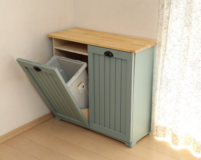 おしゃれな外観ですっきり収納 分別タイプのゴミ箱