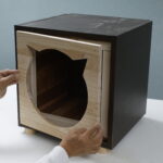 収納ボックスを猫ちゃんハウスにリメイク｜爪とぎタワー付きDIY家具